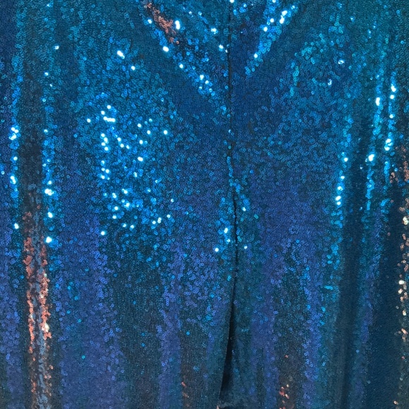 New York & Company Sequin Blue Wide Leg Party Holiday Pants Plus Size XXL NEW - Picture 9 of 12